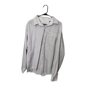 Bruno men’s button down shirt white & grey size XL